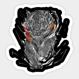 Tiger Abstract Art Sticker